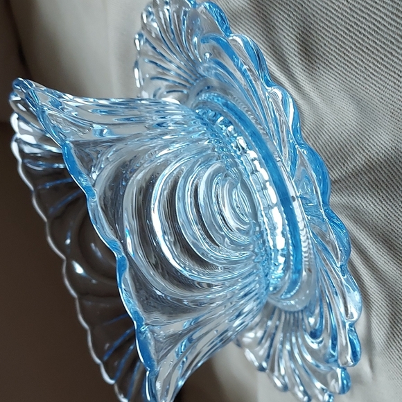 💙Cambridge ice Moonlight Blue Caprice bowl underplate art deco mayonnaise bowl - Picture 13 of 17